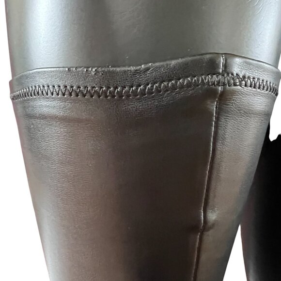 MM6 Maison Margiela Black Paneled Over-The-Knee Boots MM6  MM6 Maison Margiela black long over the knee boots